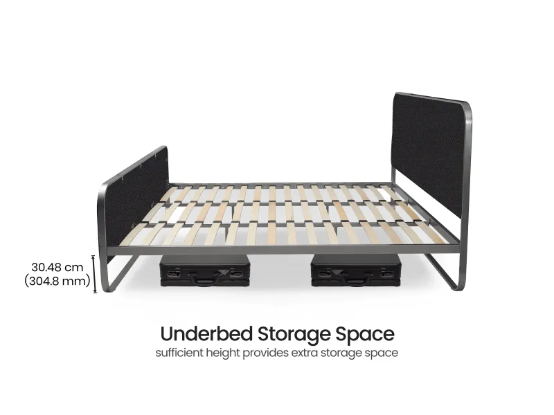 Chloe King Size Double Bed in Black Color